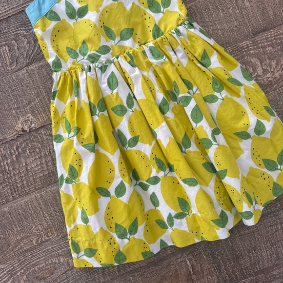 Mini Boden Lemon Print Dress 4/5 - Picture 5 of 9